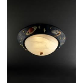 Justice Design KID-6188-INCAN Rocket Ship 17" Flush-Mount