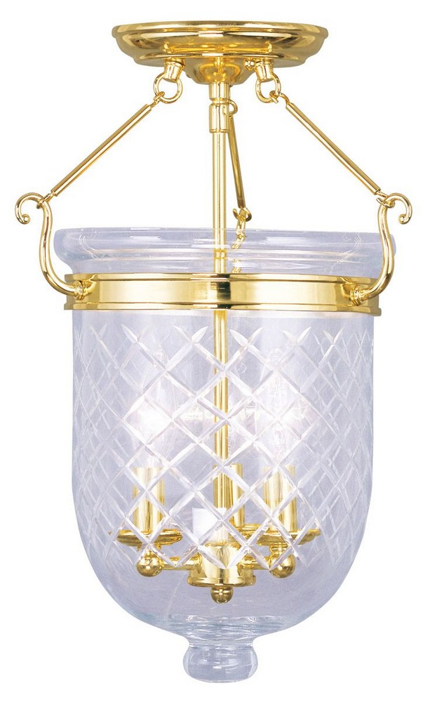 Livex Lighting 507202 Jefferson Three Light Flush Mount 12