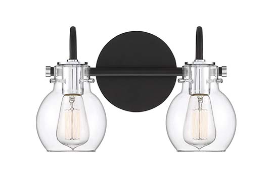 exposed bulb bath wall sconce