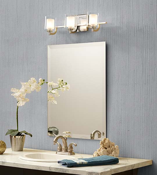 three lighting bath vanity lighting