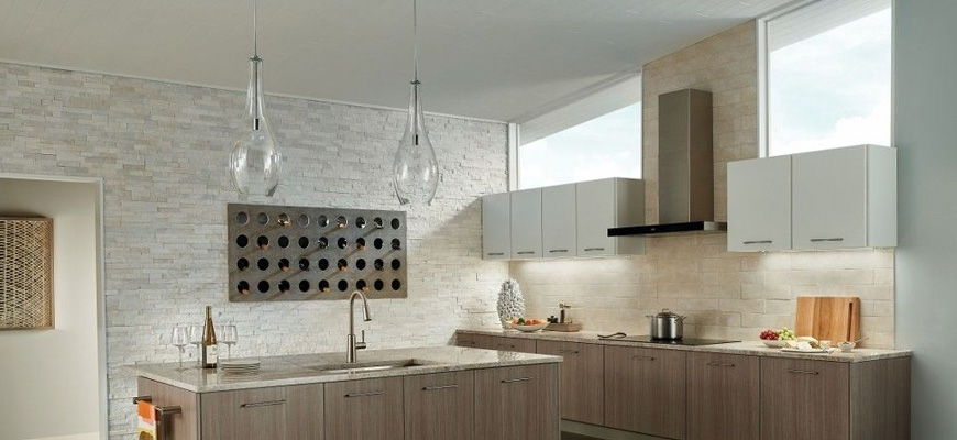 under cabinet lighting in a kitchen