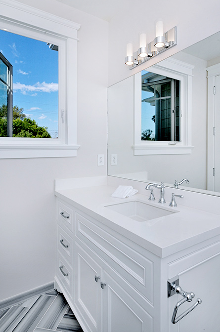 two bath vanity lights hung installed facing the ceiling