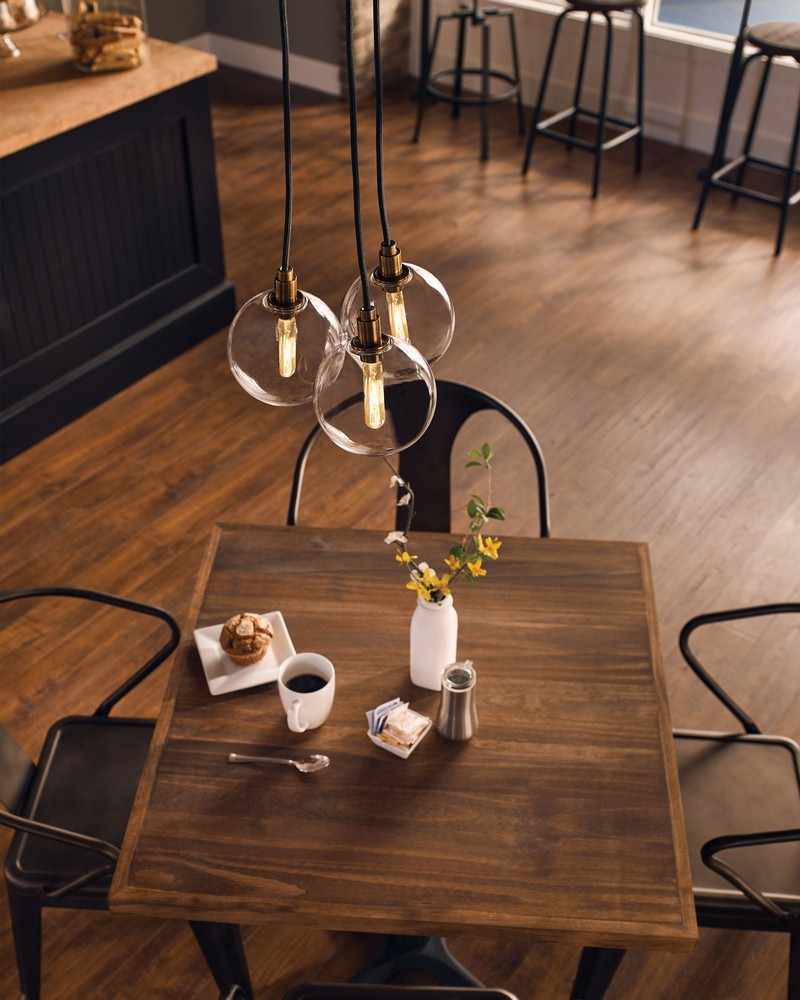 3 light cluster industrial farmhouse chandelier