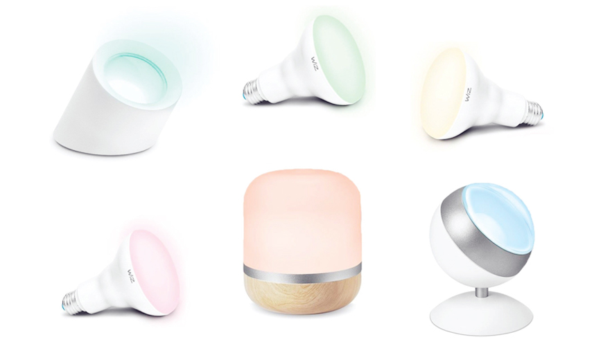 three smart light bulbs and three smart lights