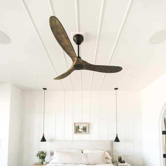 Visual Comfort Fan Collection 3 blade ceiling fan in a bedroom