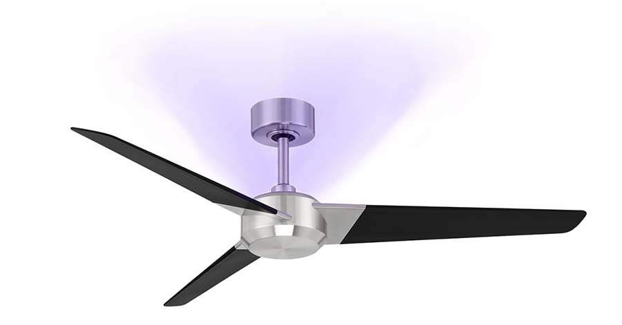 modern forms ultra fan in brushed nickel finish