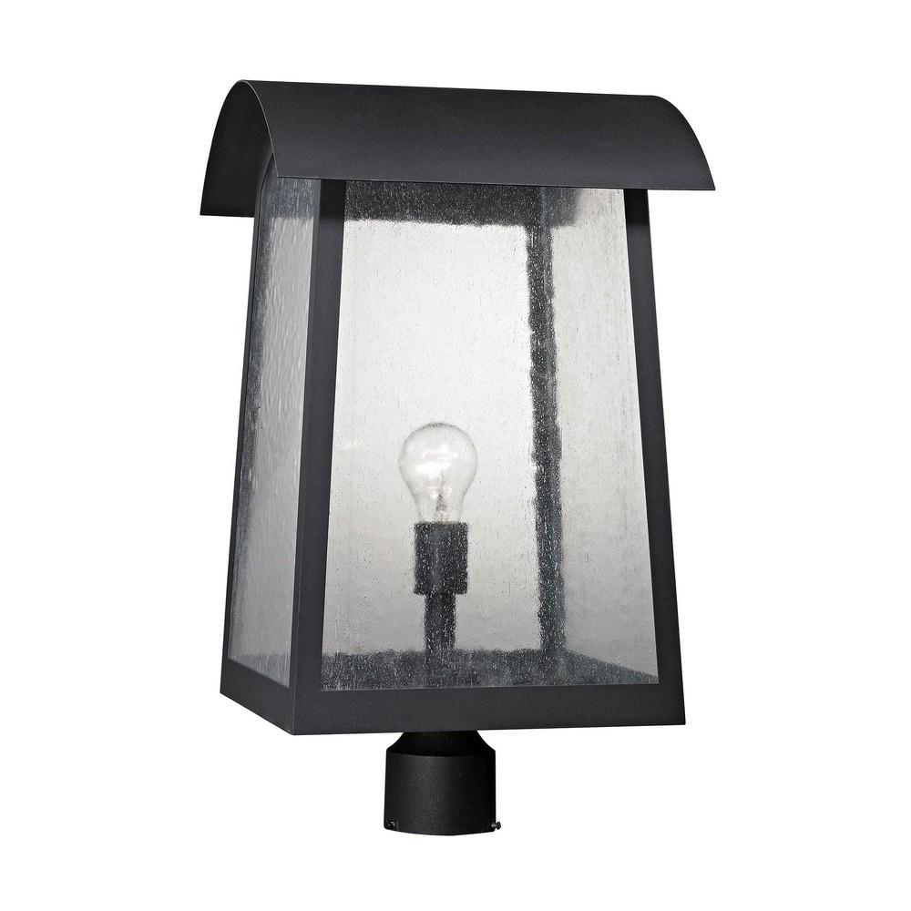Bailey Street Home 2499 Bel 4229171 One Light Mission Style Outdoor Post Lantern Exposed Bulb Rectangular Post Light