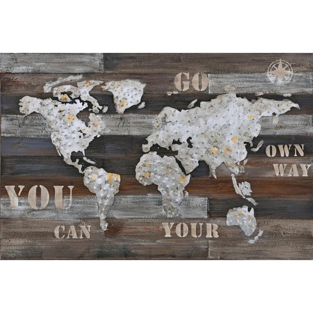 Varaluz Lighting 4dwa0117 Wanderlust Rustic World Map