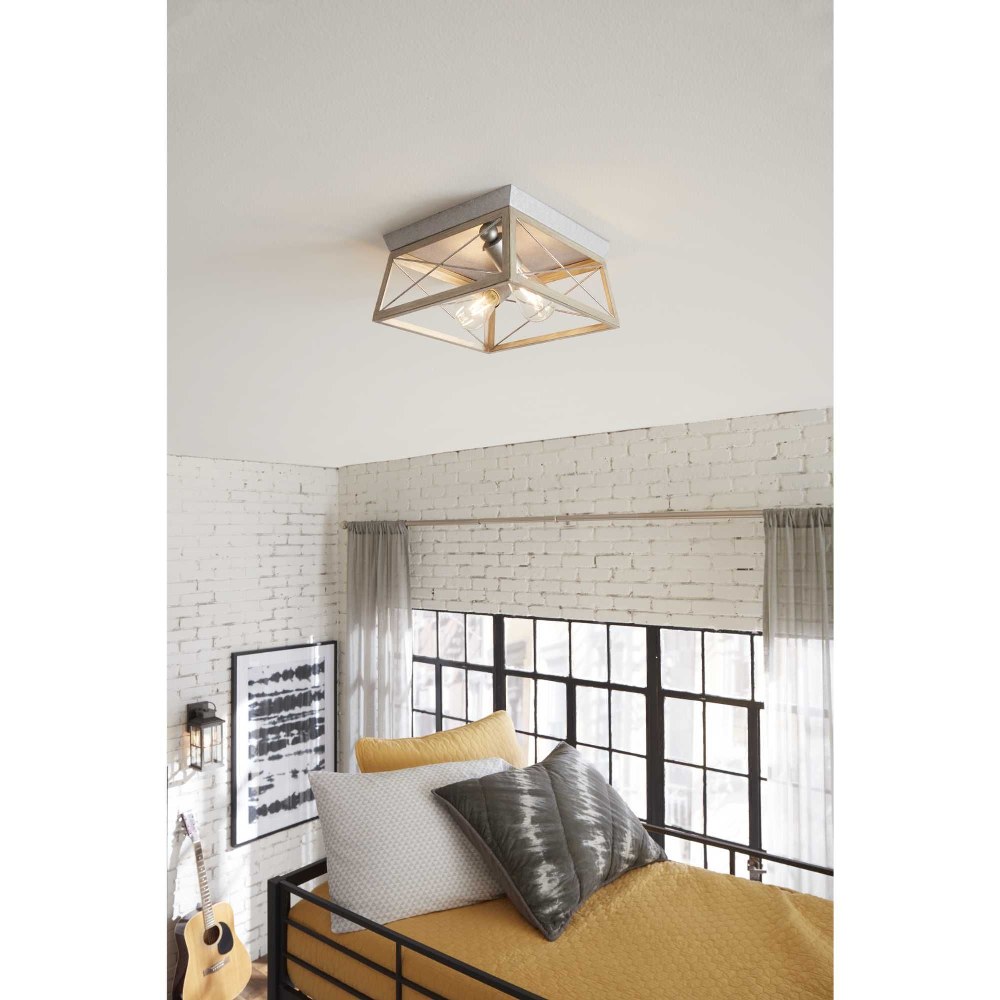 progress lighting briarwood 2 light flush mount p350039